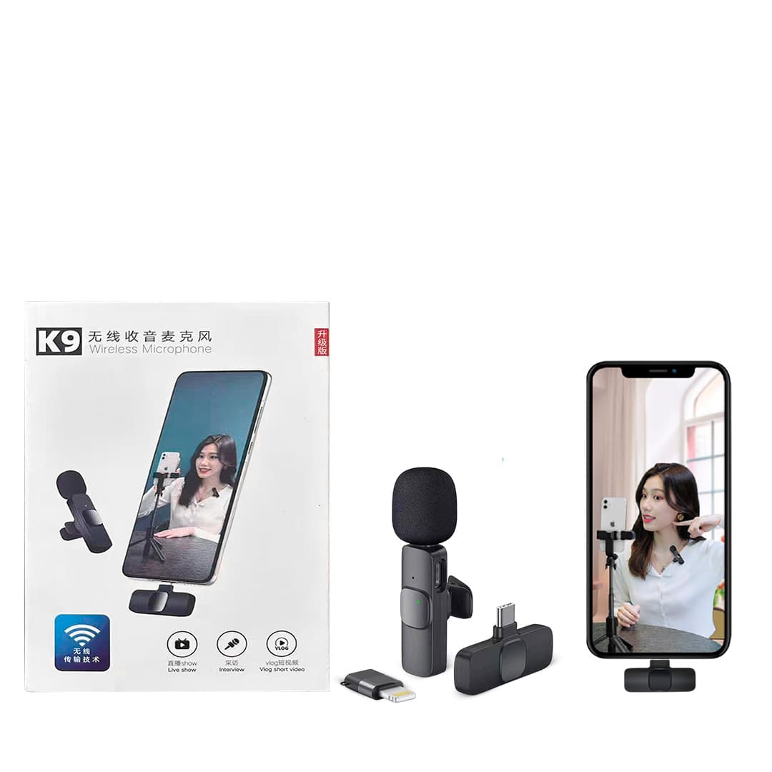 VN MICROFONO DE SOLAPA CON SALIDA DOBLE(K9)