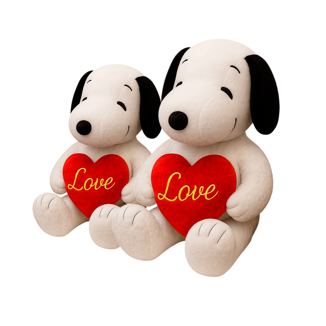PELUCHE DE SNOOPY CON CORAZON 30CM