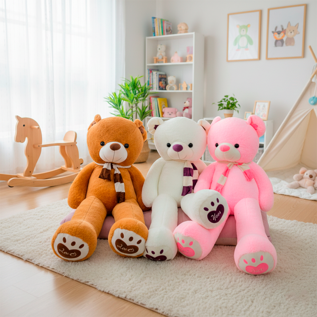 PELUCHE DE OSO CON BUFANDA 1.8 METROS