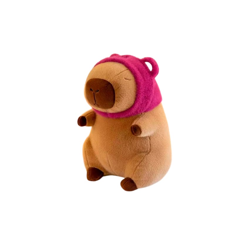 PELUCHE CAPIBARA CON CAPUCHA DE LOTSO 40CM